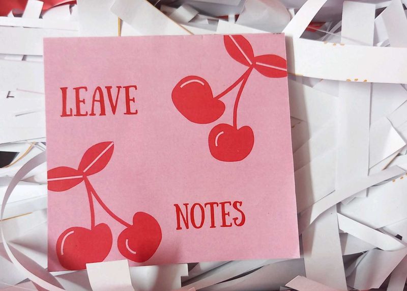 Pinterest–korean red cherry blossom note pads