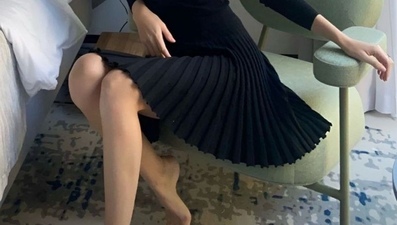 Pleated Black Skirt