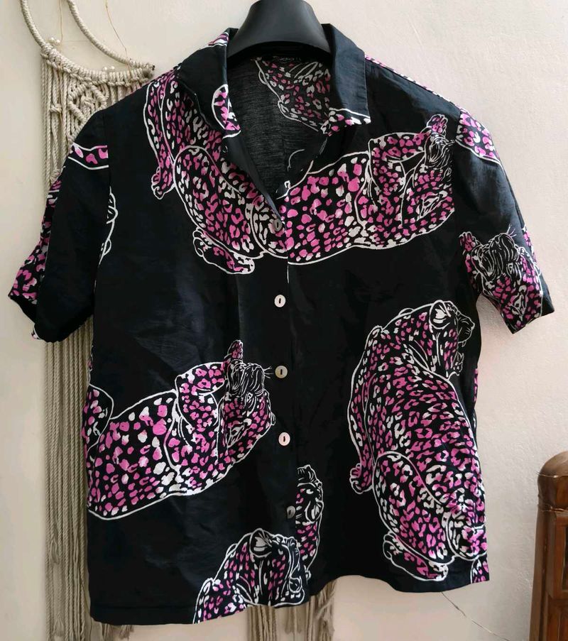 Zudio Printed Short Sleeve Shirt L