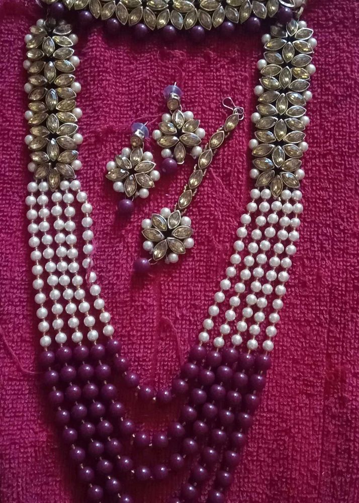 Elegant Purple Pearl Jewelry Set