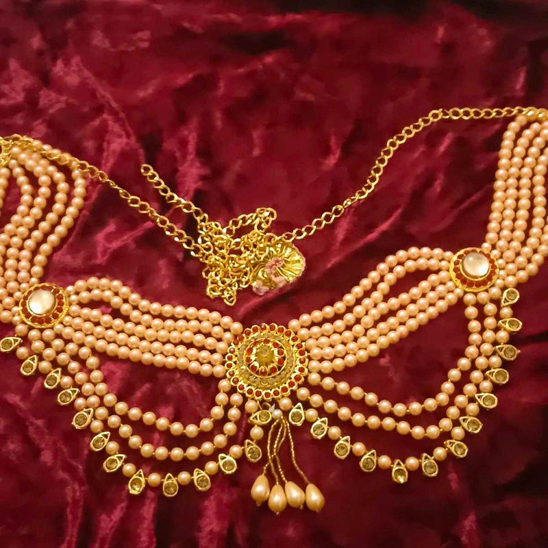 Elegant Pearl &amp; Gold Kamarbandh