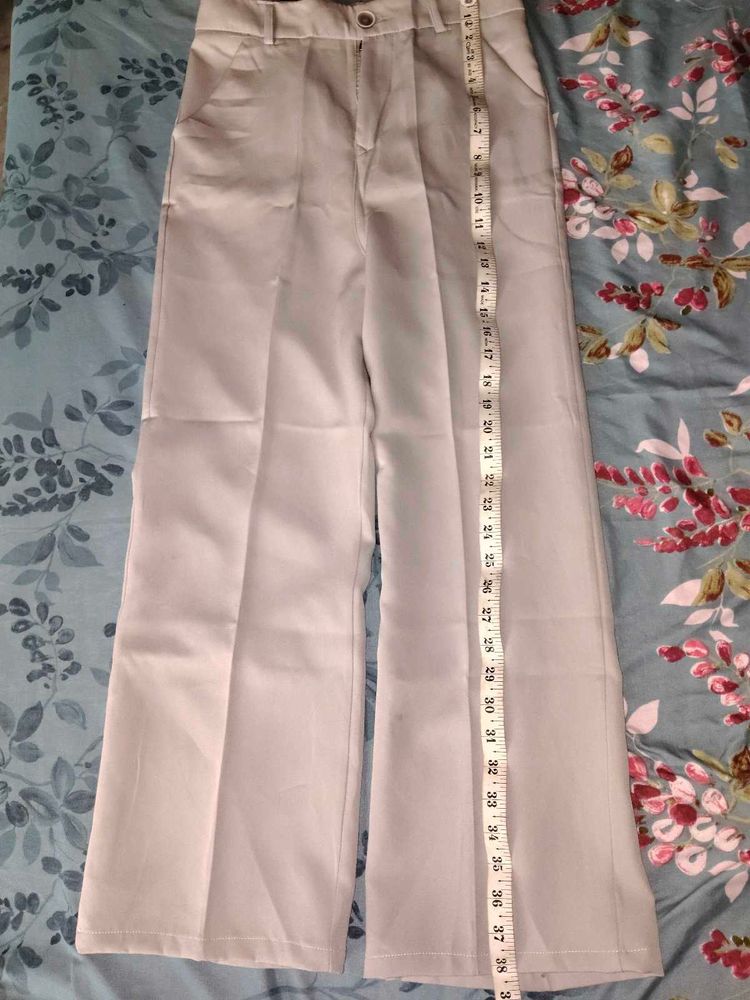 Light Grey Wide Leg Pants