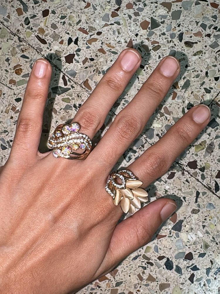 Set of 2 Statement Rings