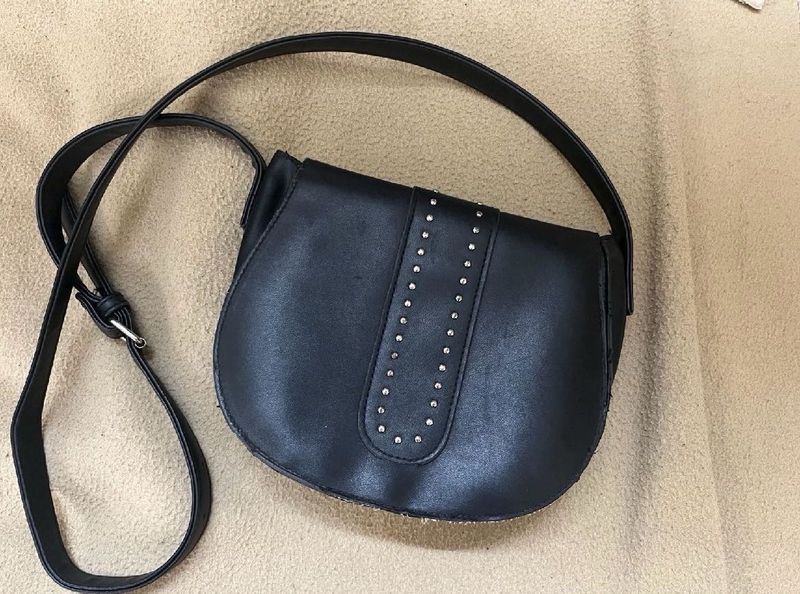 Black Studded Crossbody Bag