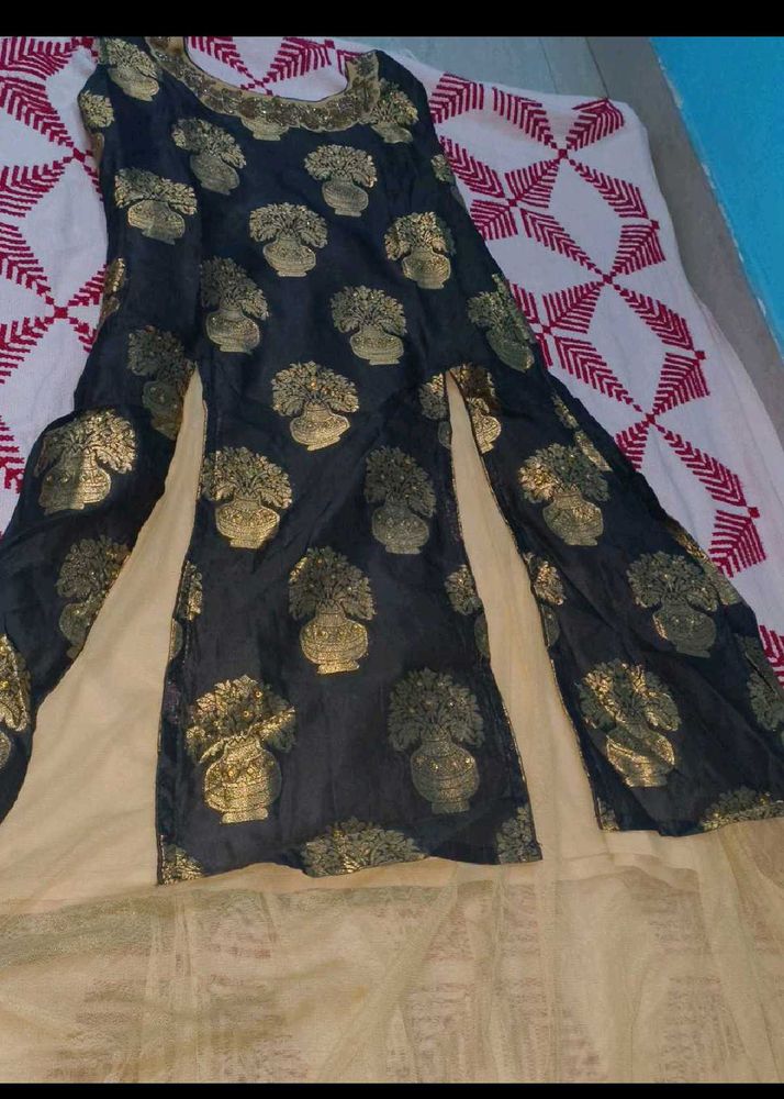 party golden black suit set