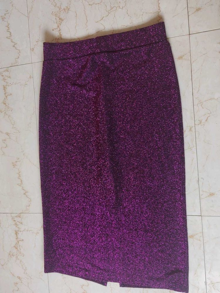 Sparkly Purple Pencil Skirt
