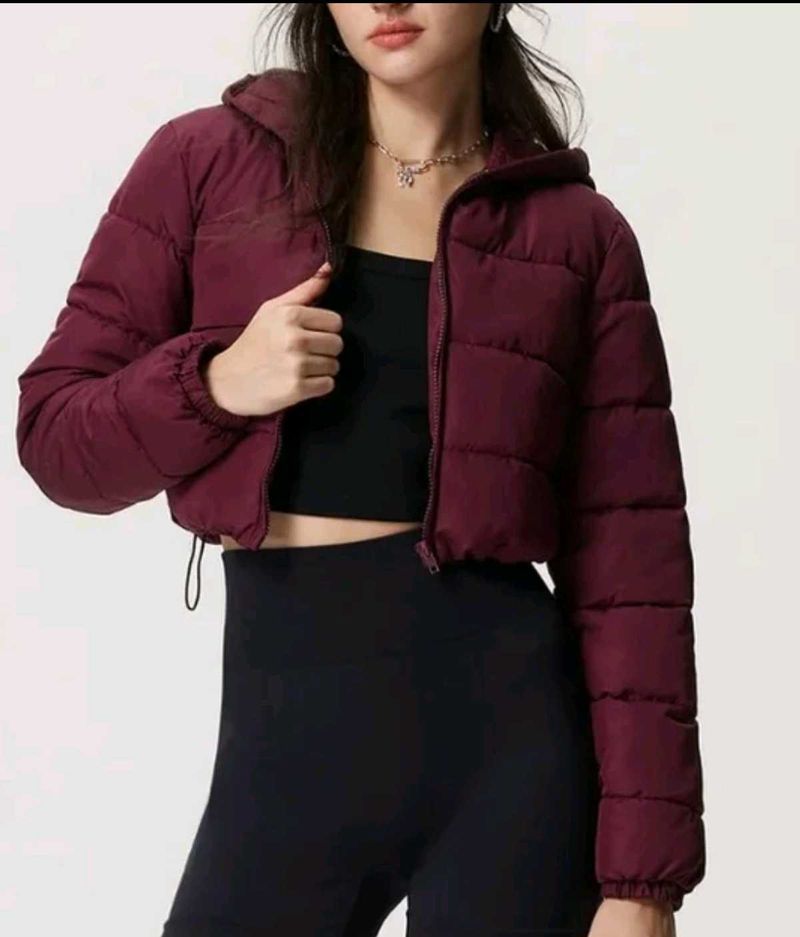 Burgundy Puffer Jacket