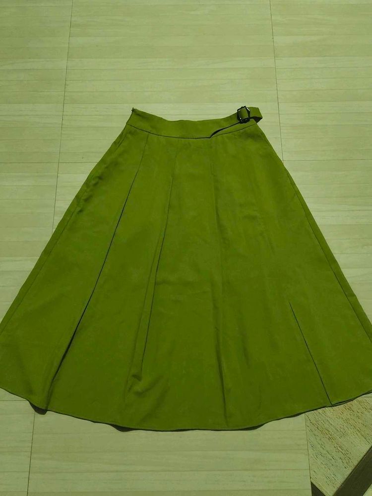 Chic Pleated A-Line Skirt