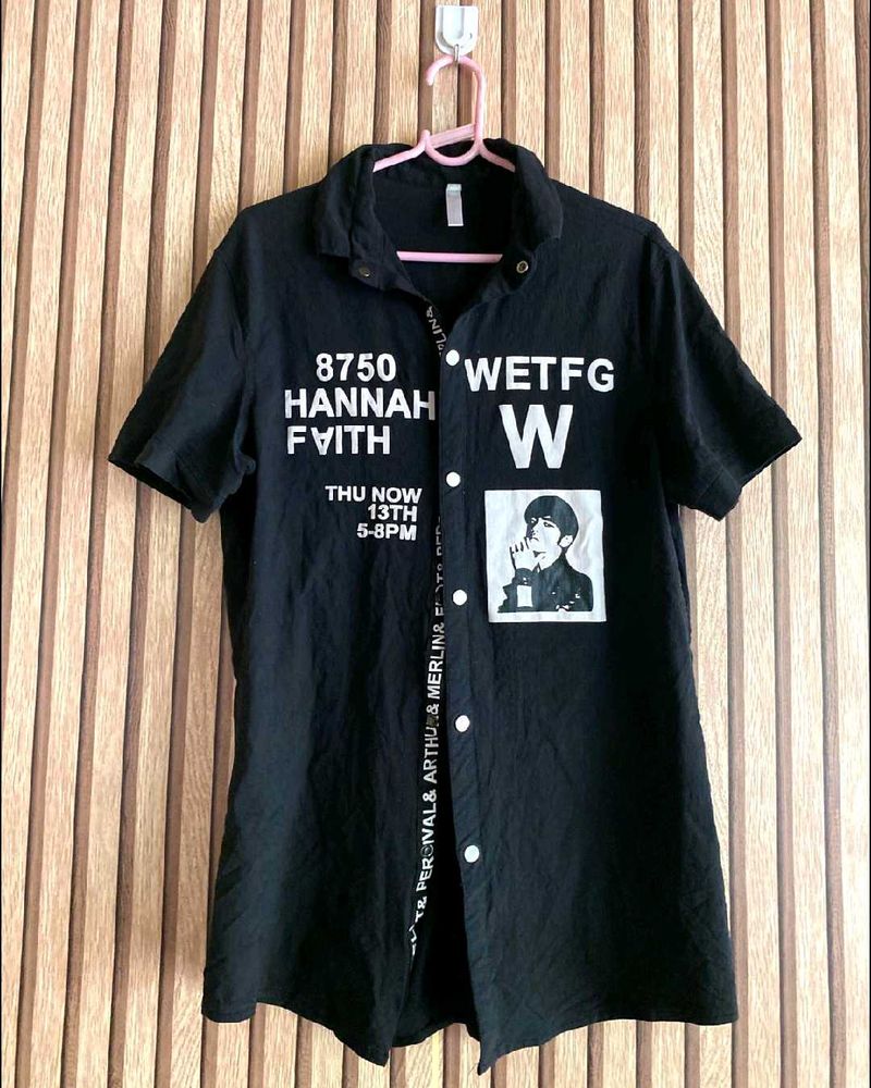 BLACK GRAFIC SHIRT FOR MEN