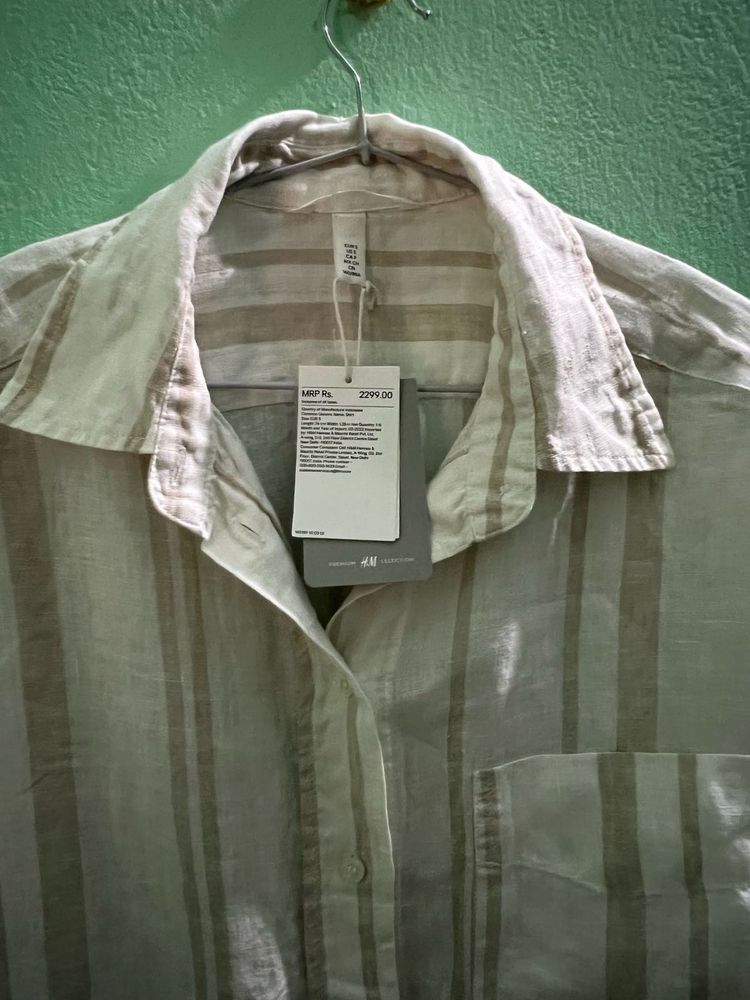H&amp;M Striped Button-Up Shirt