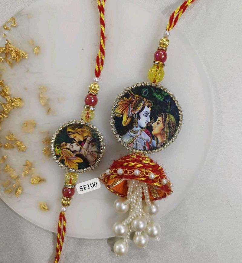 Radha Krishna Rakhi Pair
