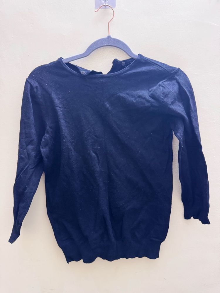 Navy Blue Knit Sweater
