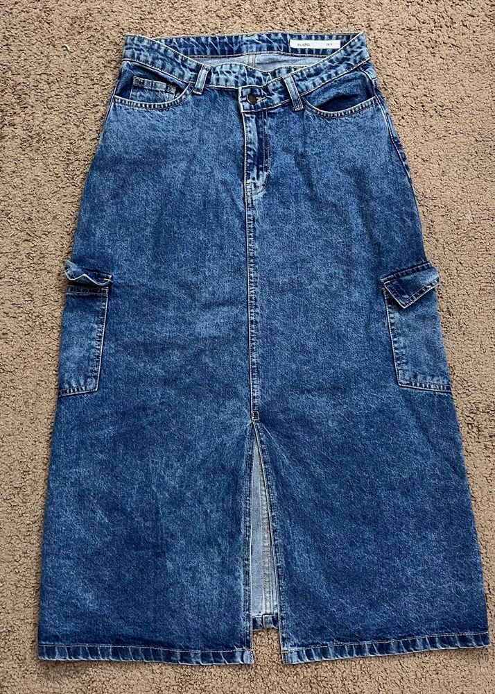 Women's Denim Maxi Skirt