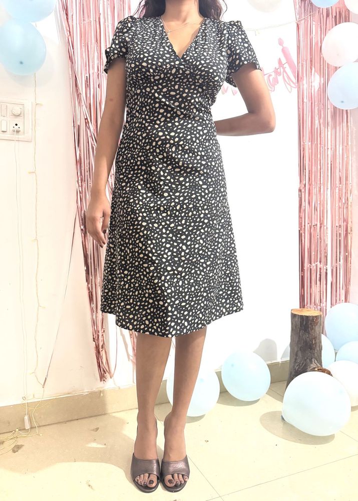 OVS Chic Black &amp; White Print A-Line Dress