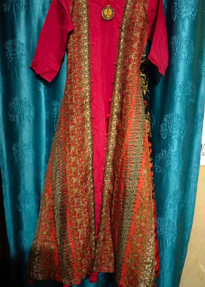 Elegant Red Ethnic Gown