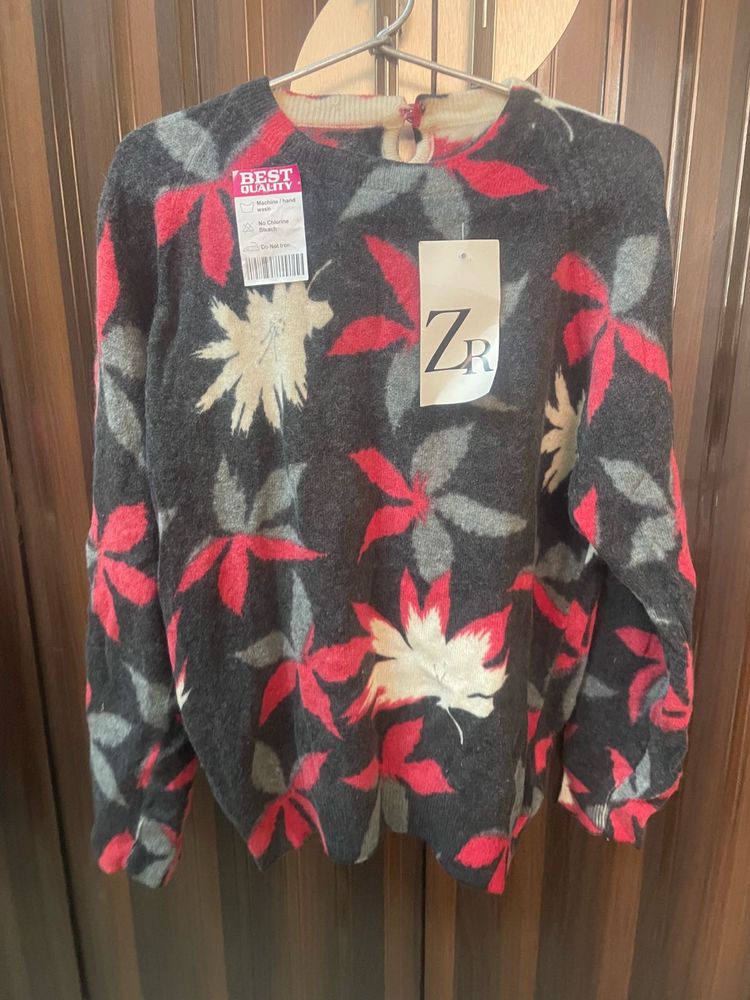ZR Floral Print Sweater
