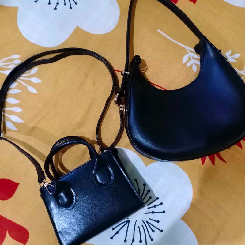Set of 2 Black Handbags