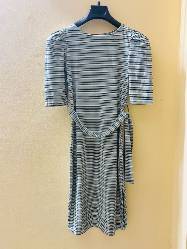 Striped Midi Dress With tag