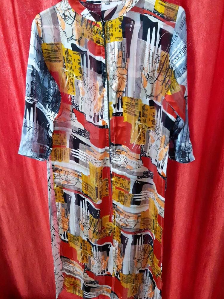 Vibrant Abstract Print Kurta