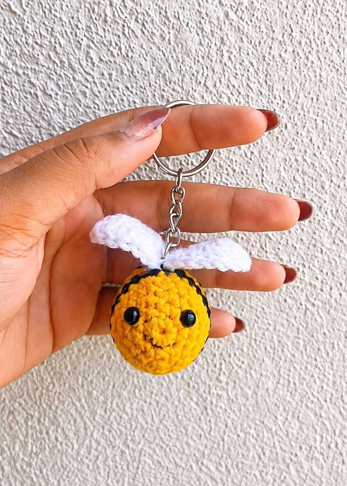 Crochet Bee Keychain🐝