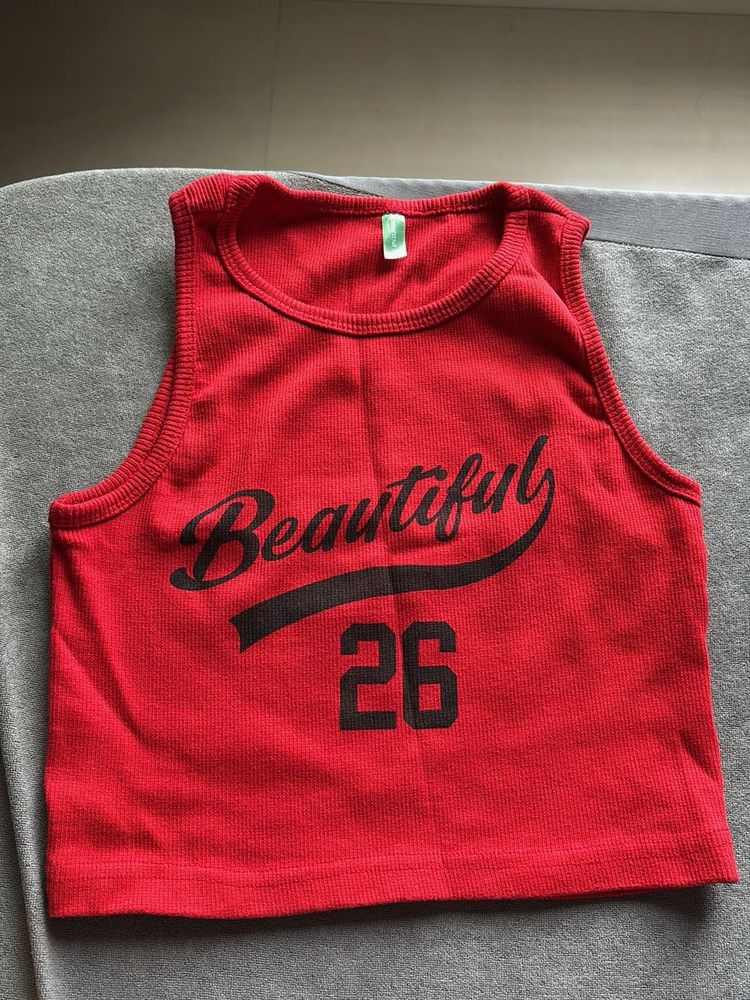 Red "Beautiful 26" Tank Top