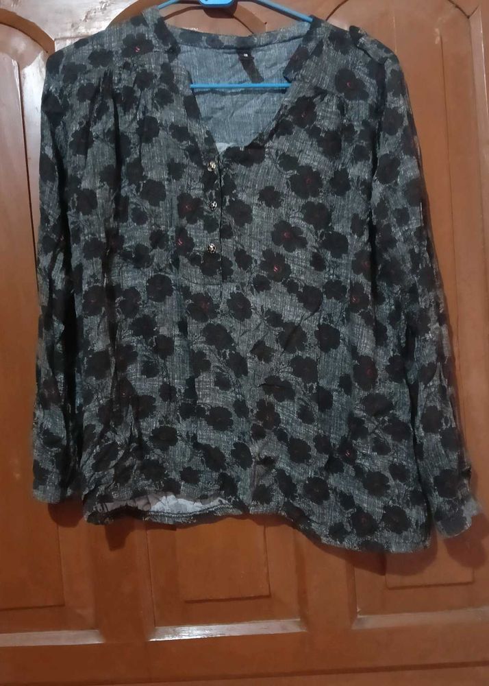Floral Print Long Sleeve Top