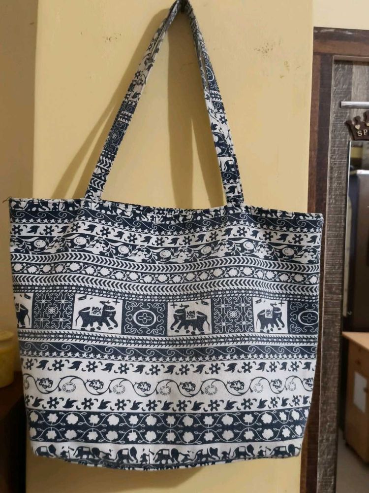 Boho Elephant Print Tote Bag