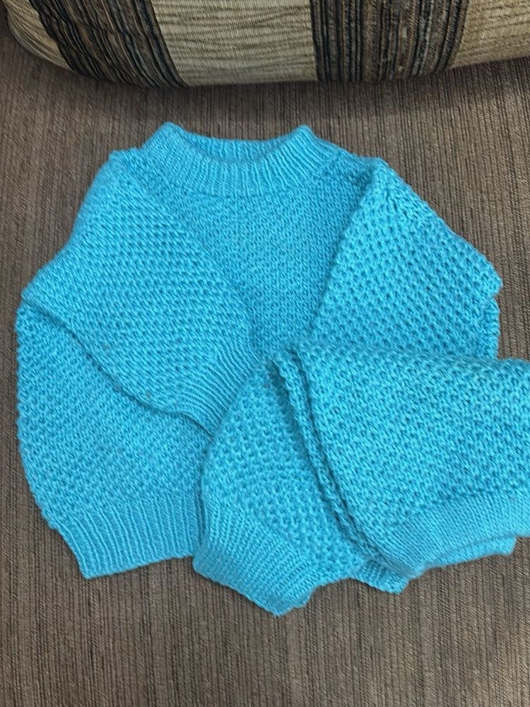 Cozy Blue Knit Sweater