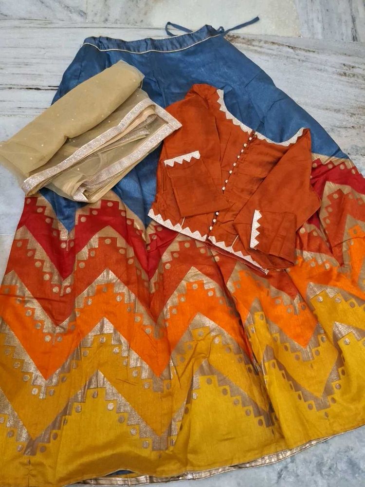 Ethnic Lehenga Choli Set(30,32,34)