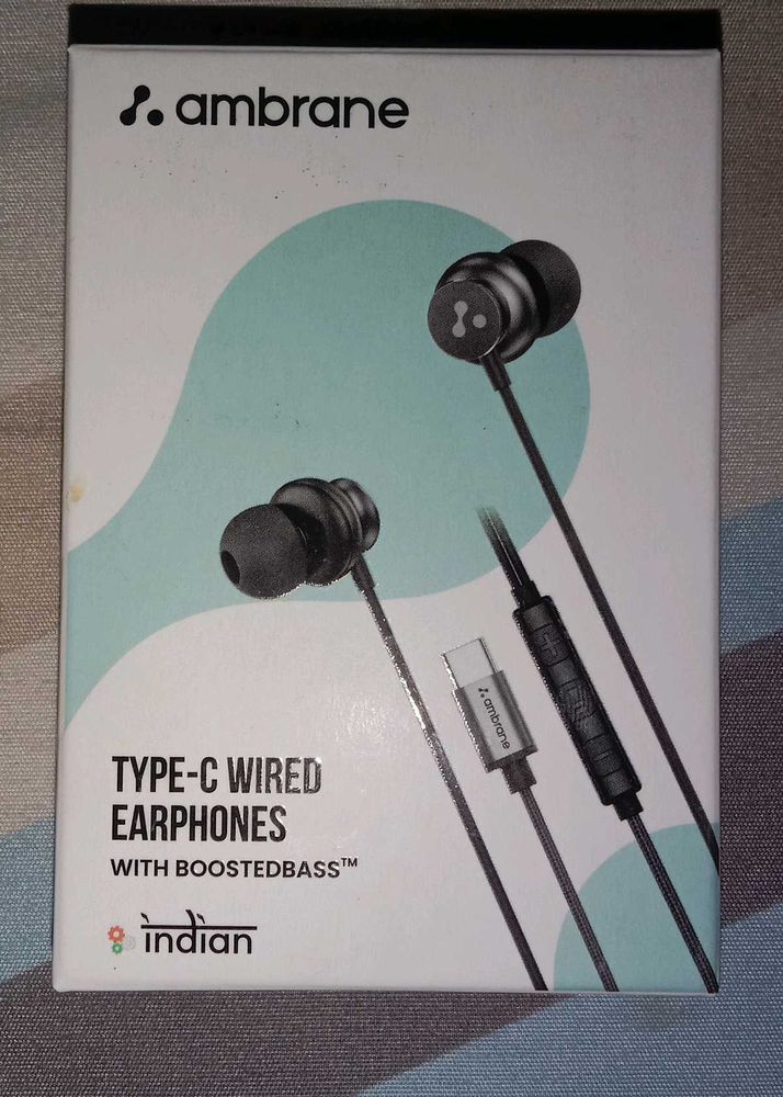 Ambrane Type-C Wired Earphones