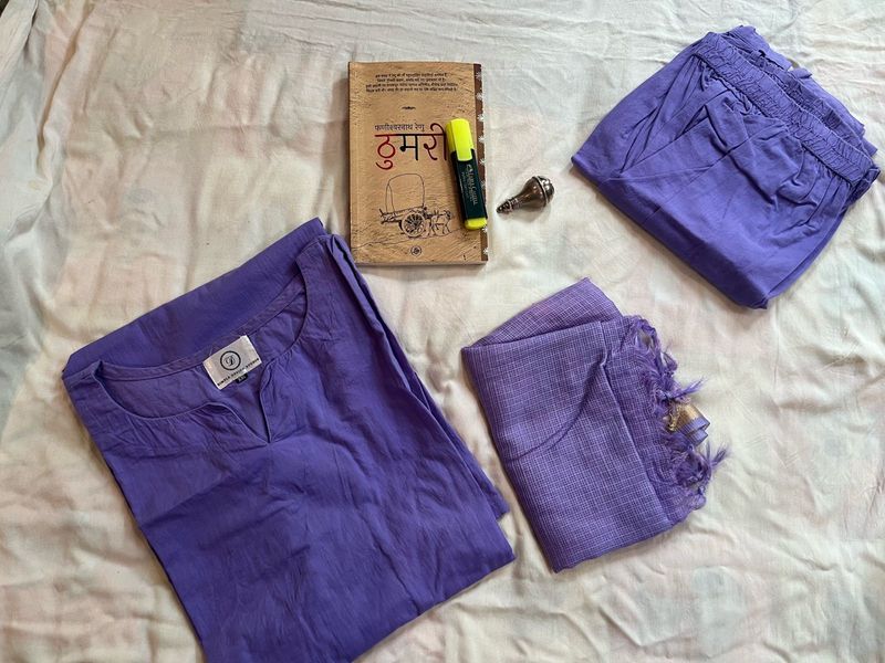 🫟Pure Cotton Branded Set With Kota Dupatta