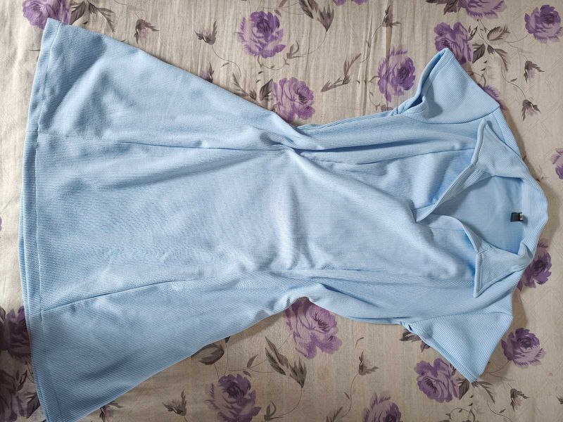 Light Blue Collared Dress
