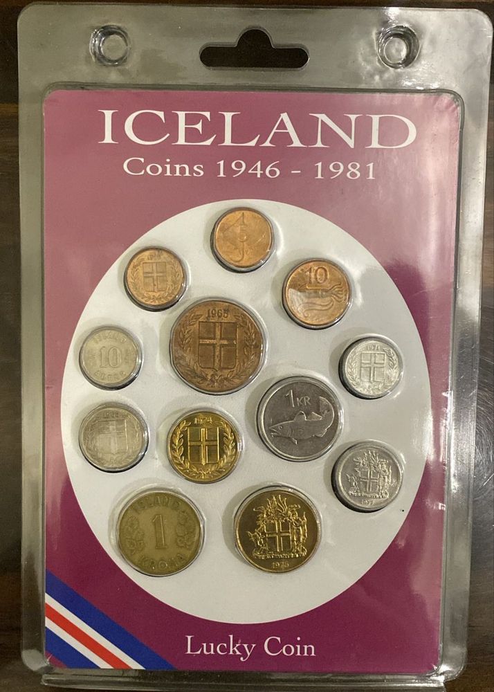 Set Of 12 Coins From Iceland Rare