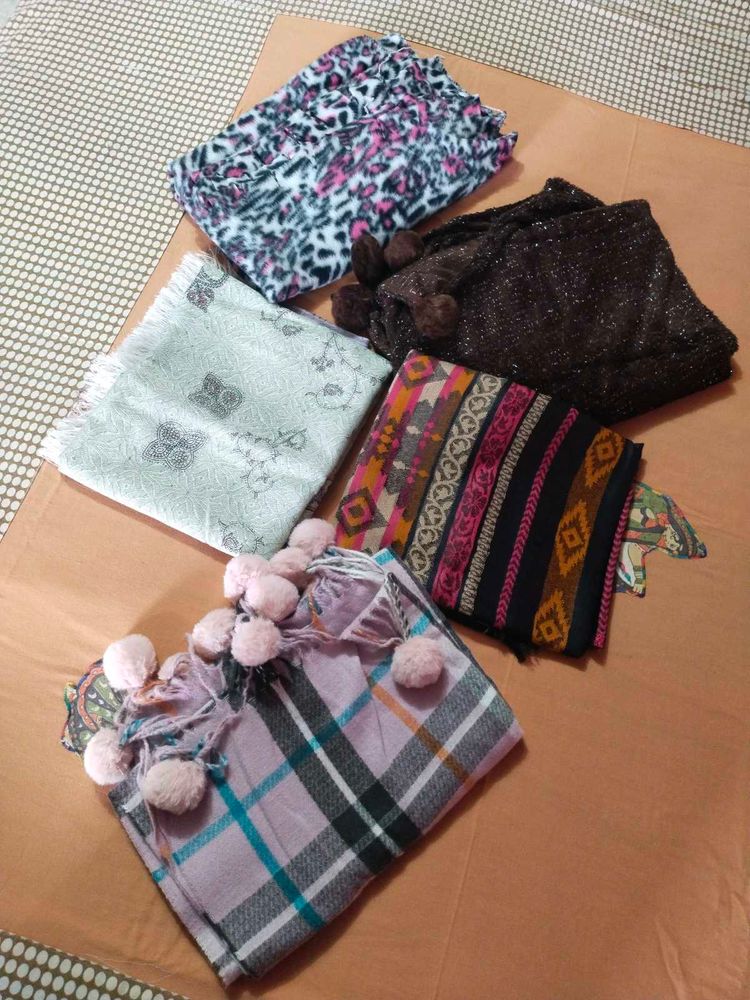 Bundle of 5 Scarves - Various Styles