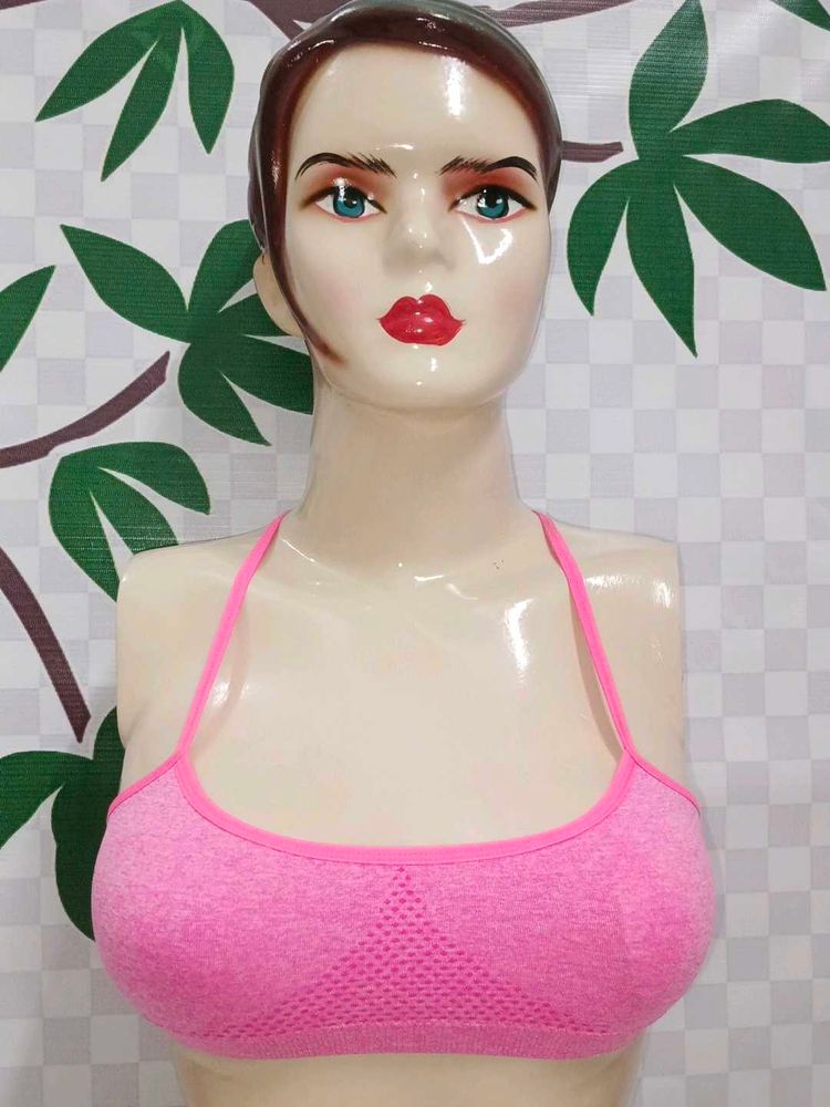 (400)Pink Sports Bra