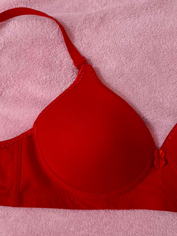 Red Padded Bra