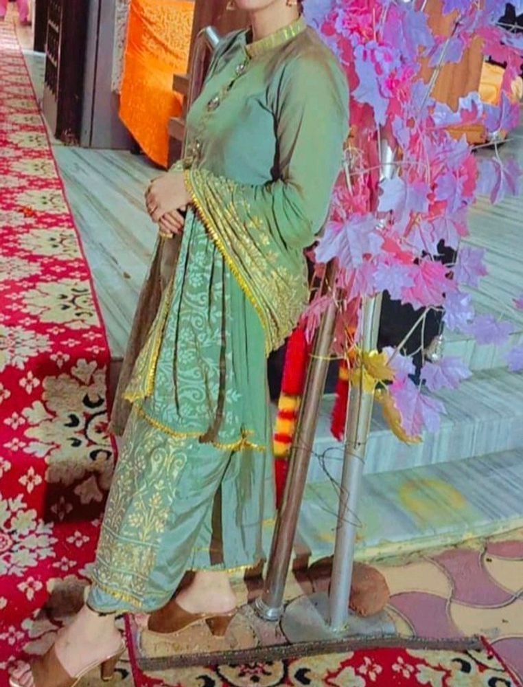 BLOCK PRINT KURTI SET