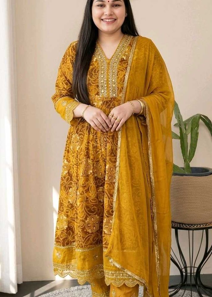 Elegant Yellow Kurta Set with Dupatta