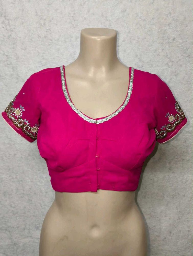 Beautiful Pink Embellished Blouse