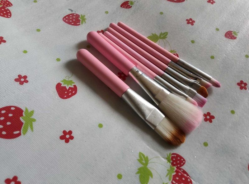Cute Pink Makeup Brush Set