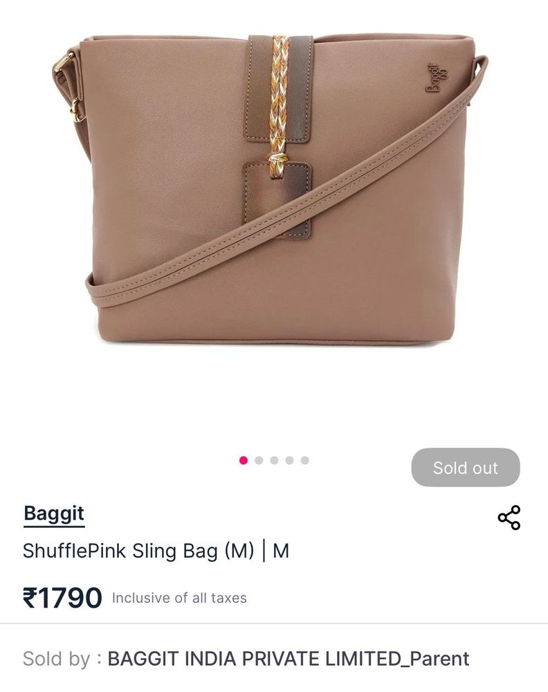 Baggit ShufflePink Sling Bag