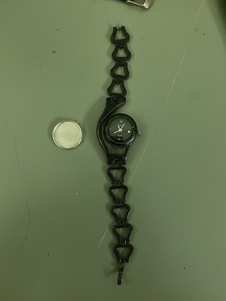 Women's Black Chain Watch