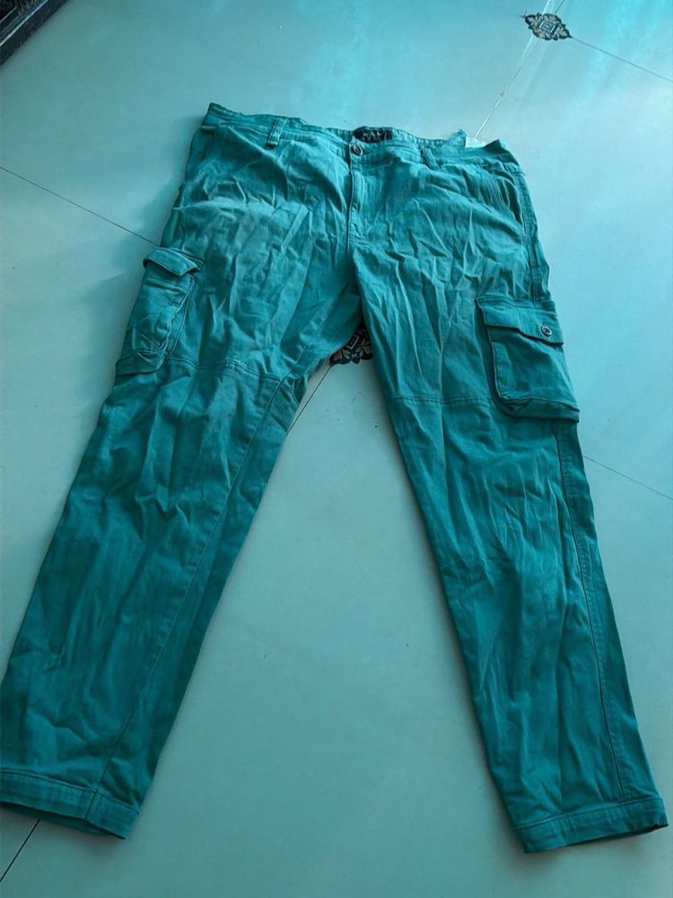 Turquoise Cargo Pants