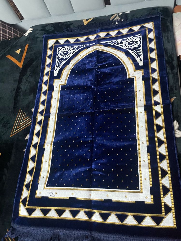 Elegant Blue Prayer Rug