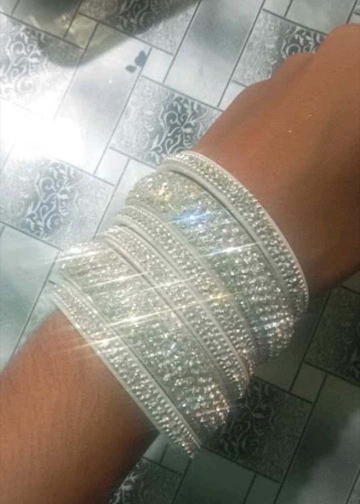 Sparkling Crystal Bangles Set