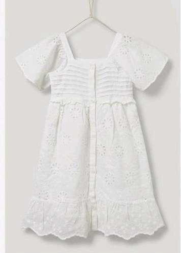 White Broderie Anglaise Dress