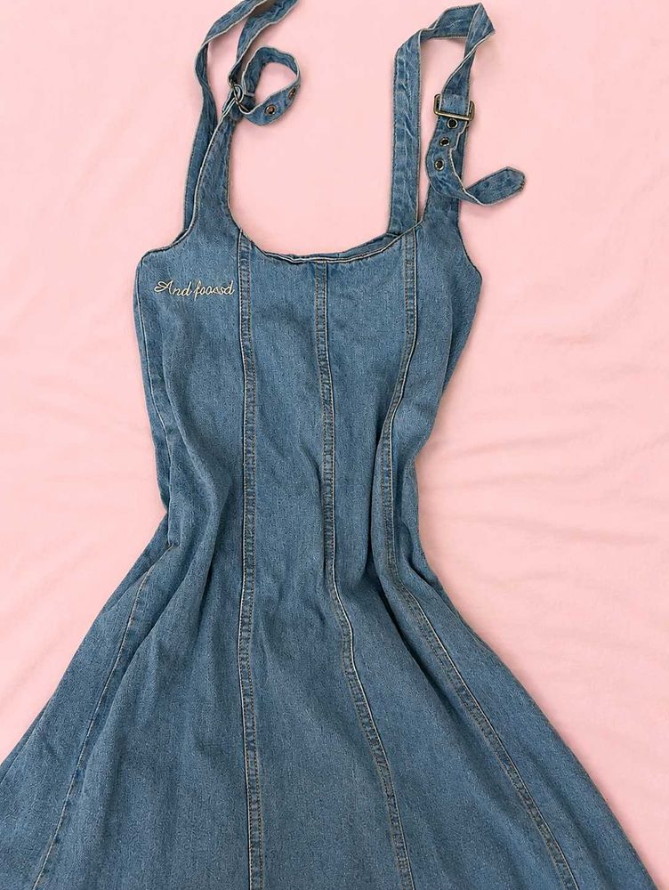 Denim Pinafore Dress