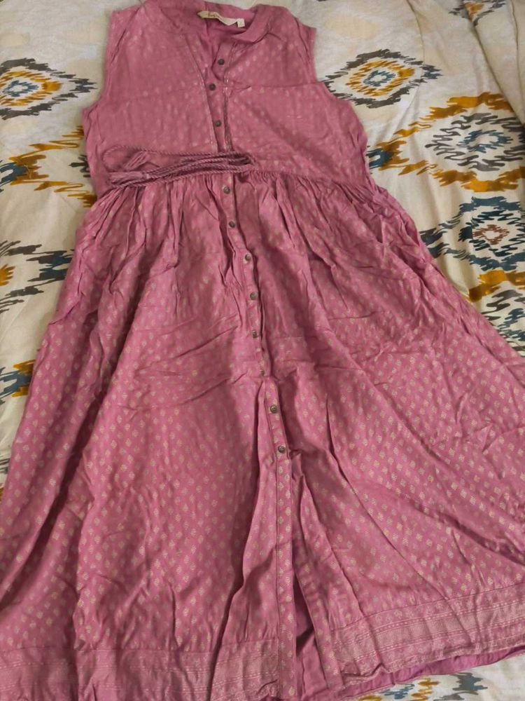 Ethnic Pink Button-Down Kurta