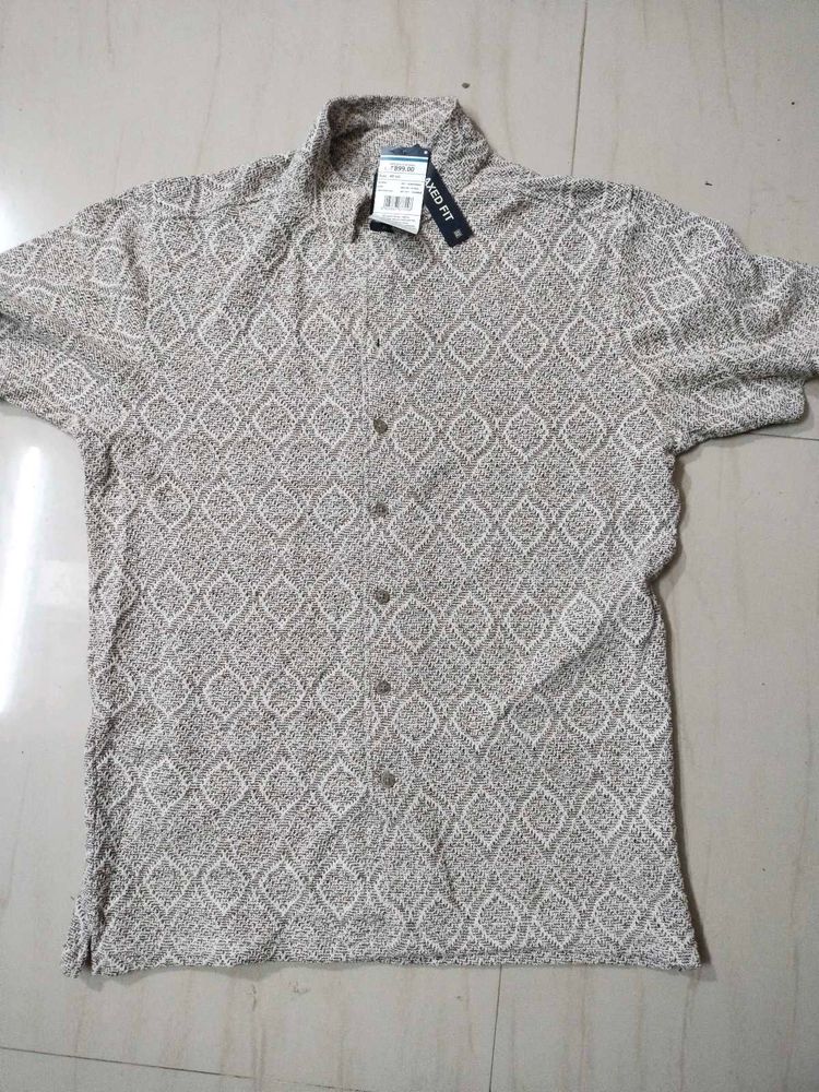 Men's Relaxed Fit Printed Shirt