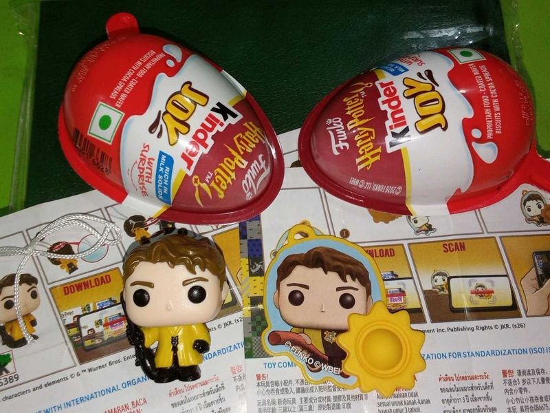 Kinder Joy Cedric diggory Figure and Pop it